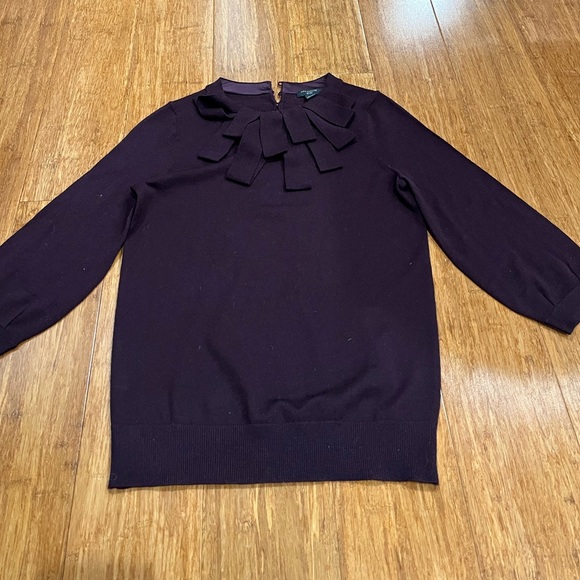 Vintage Ann Taylor Sweater 100% Extra Fine Merino Wool Size XS Petite 3/4 Sleeve - Picture 1 of 5